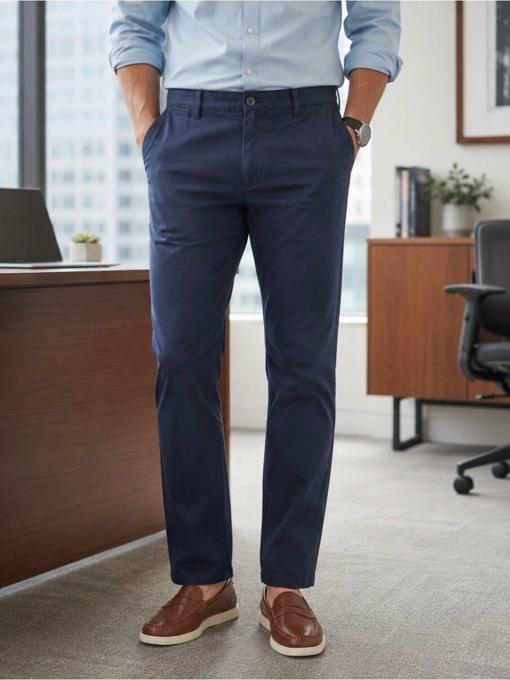 GAP Chino Pants Mens 32x30 Navy Skinny Casual Office Preppy Pants